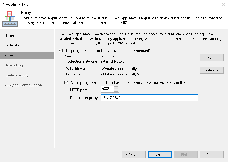 Step 4. Set Up Proxy Appliance