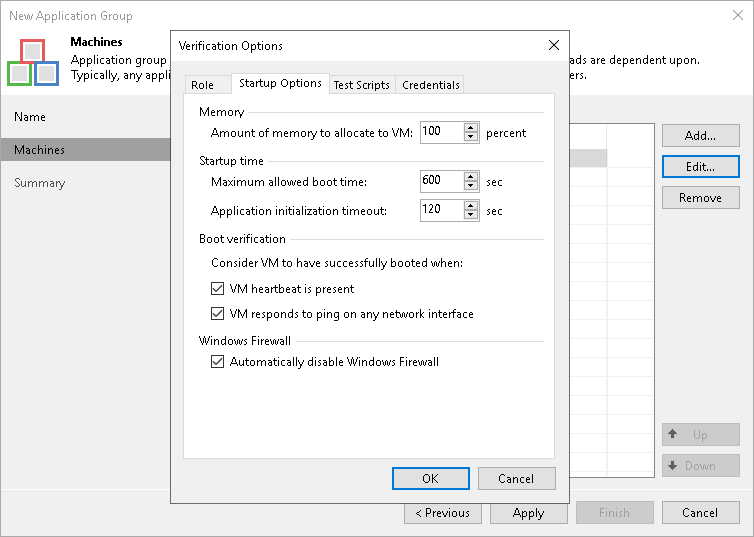 Step 4. Specify Recovery Verification Options and Tests