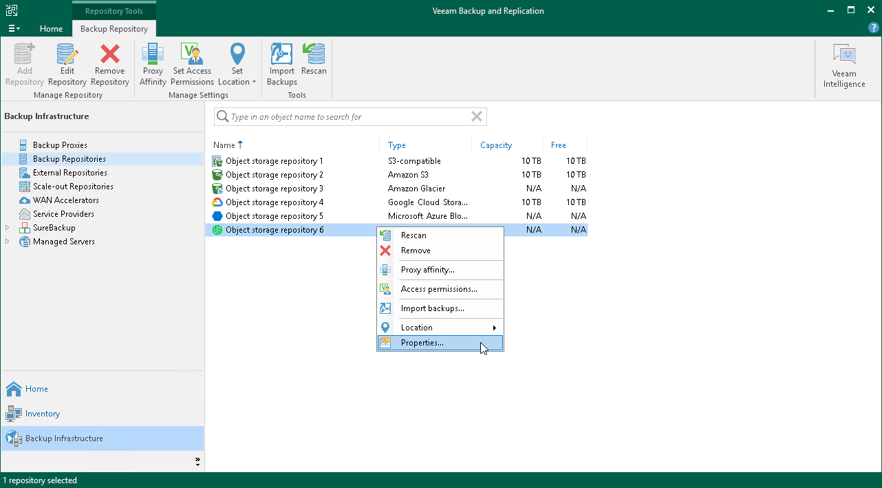 Editing Settings of Archive Repositories