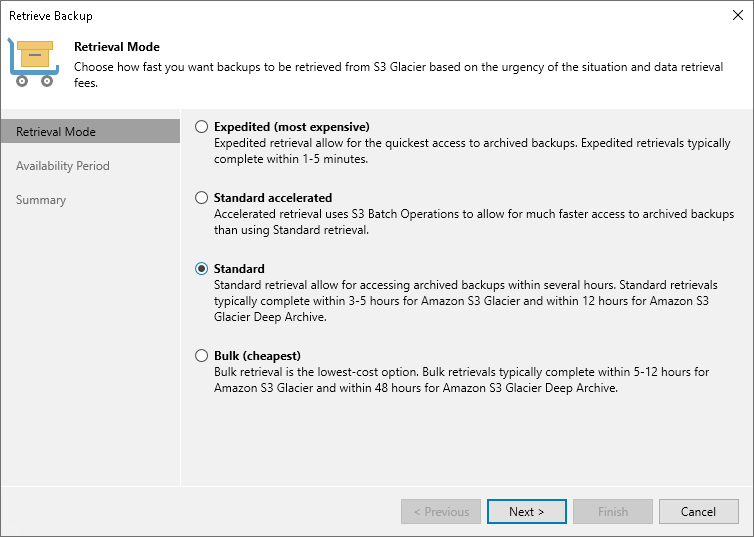 Step 2. Select Retrieval Mode