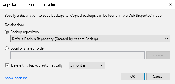 Copying Backups