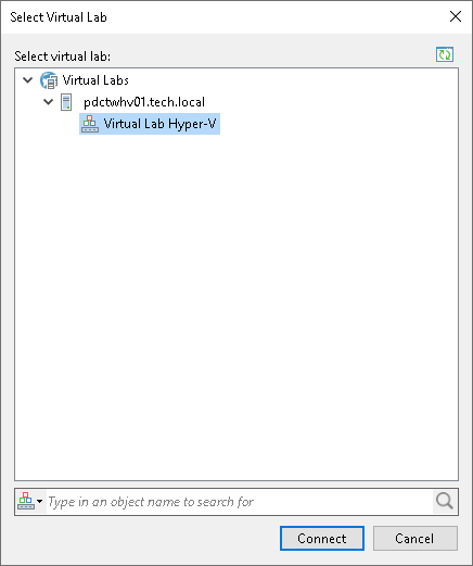 Connecting to Existing Virtual Lab