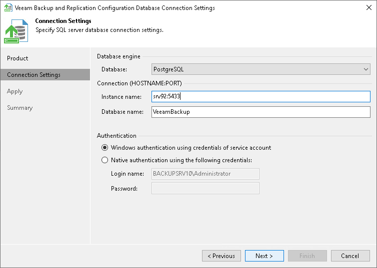 Step 2. Specify Connection Settings