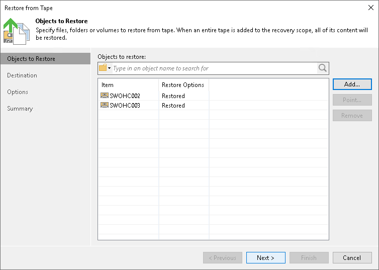 Step 2. Choose Files to Restore