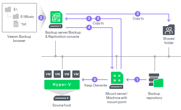 Restore from Microsoft Windows File Systems (FAT, NTFS or ReFS)