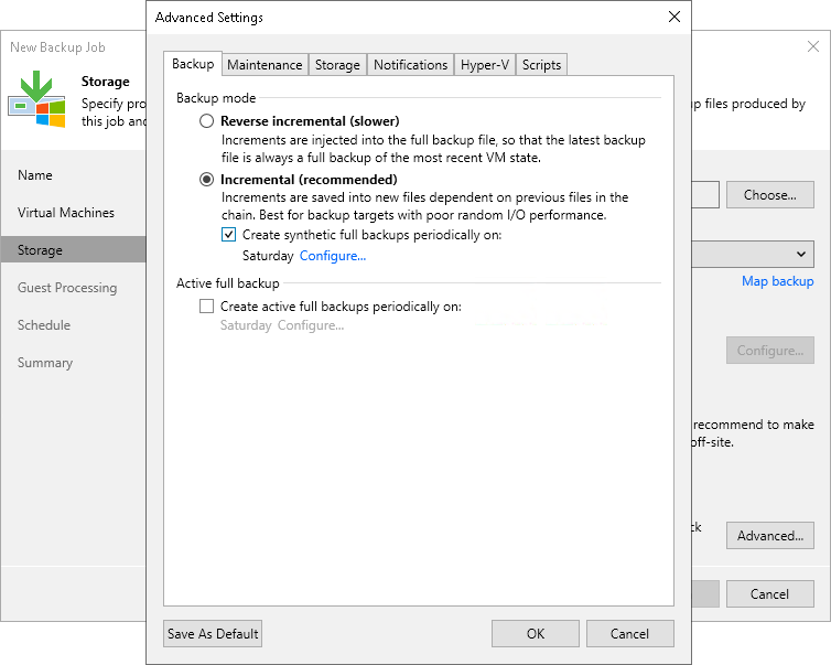 Forward Incremental Backup