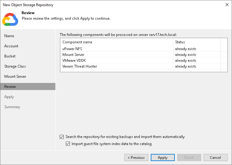Step 7. Review Components