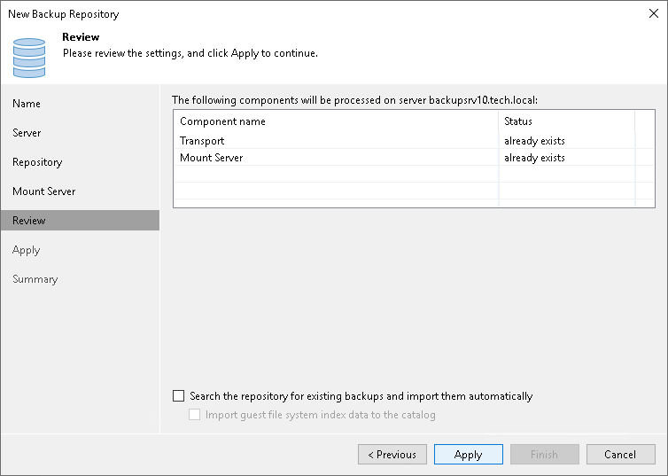 Step 6. Review and Apply Settings 