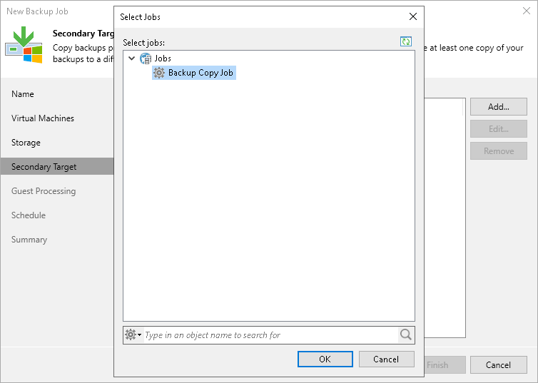 Step 9. Specify Secondary Target