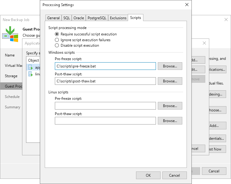 Pre-Freeze and Post-Thaw Scripts