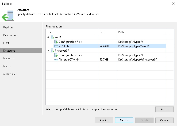 Step 5. Select Target Datastore