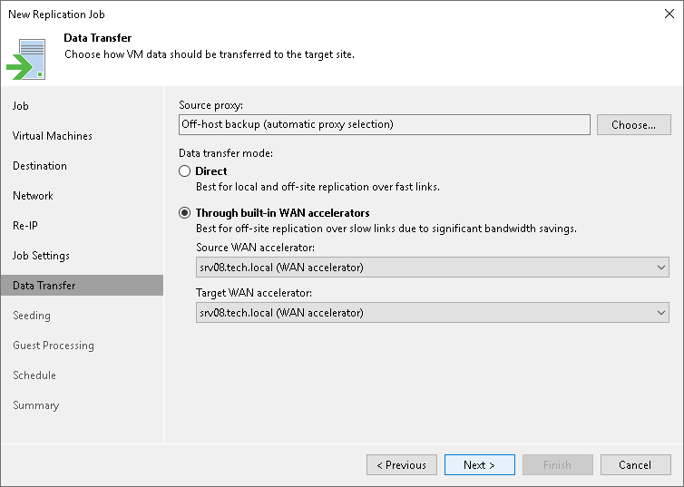 Step 12. Specify Data Transfer Settings
