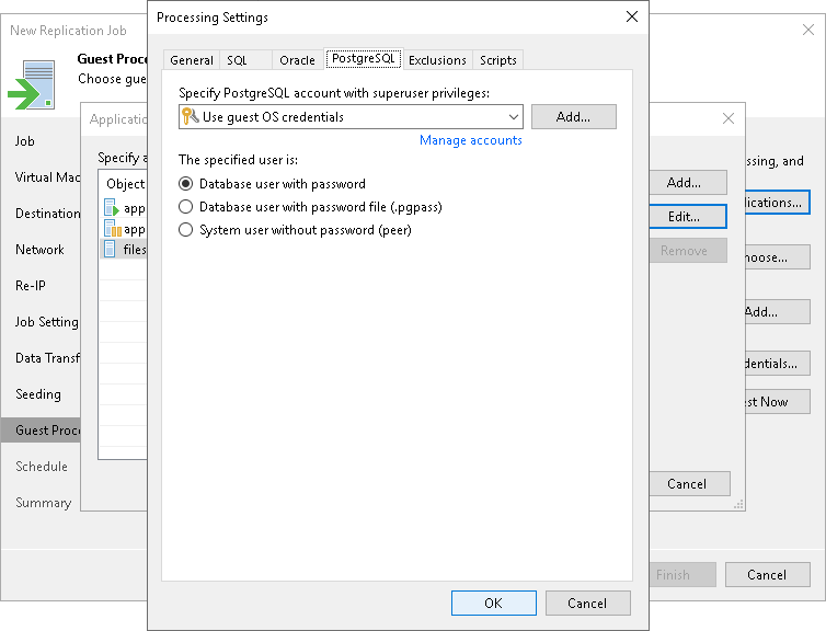 Postgre SQL Settings