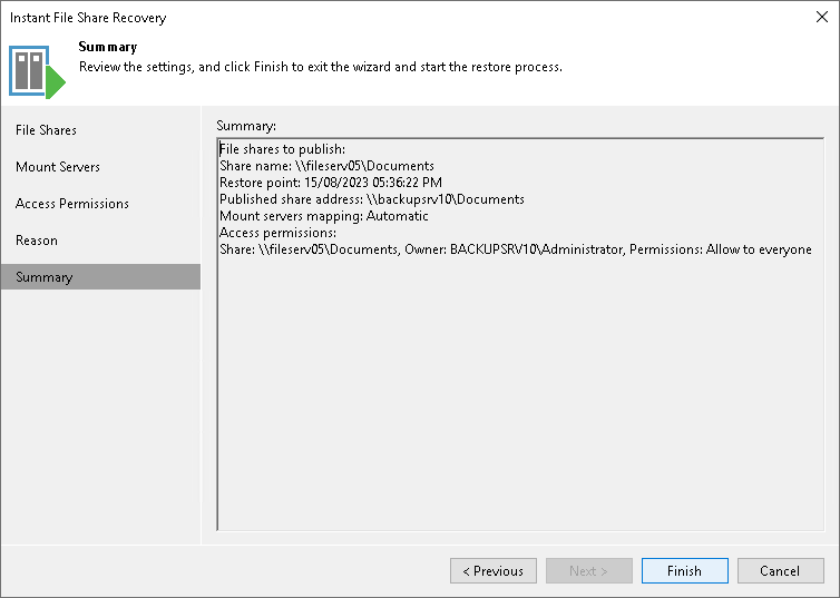 Step 6. Finish Working with Wizard