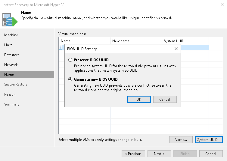 Step 8. Change VM Name and UUID