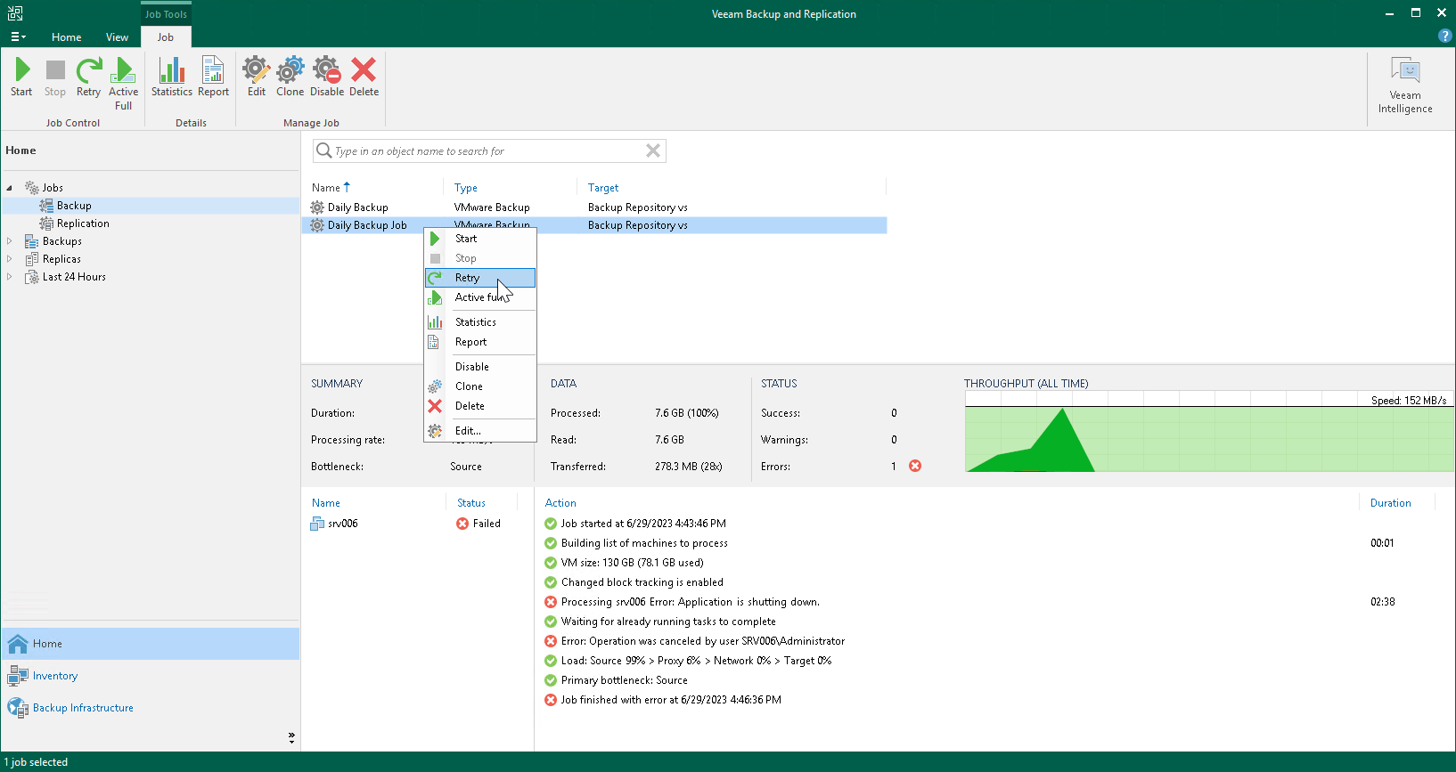 Retry Individual Job