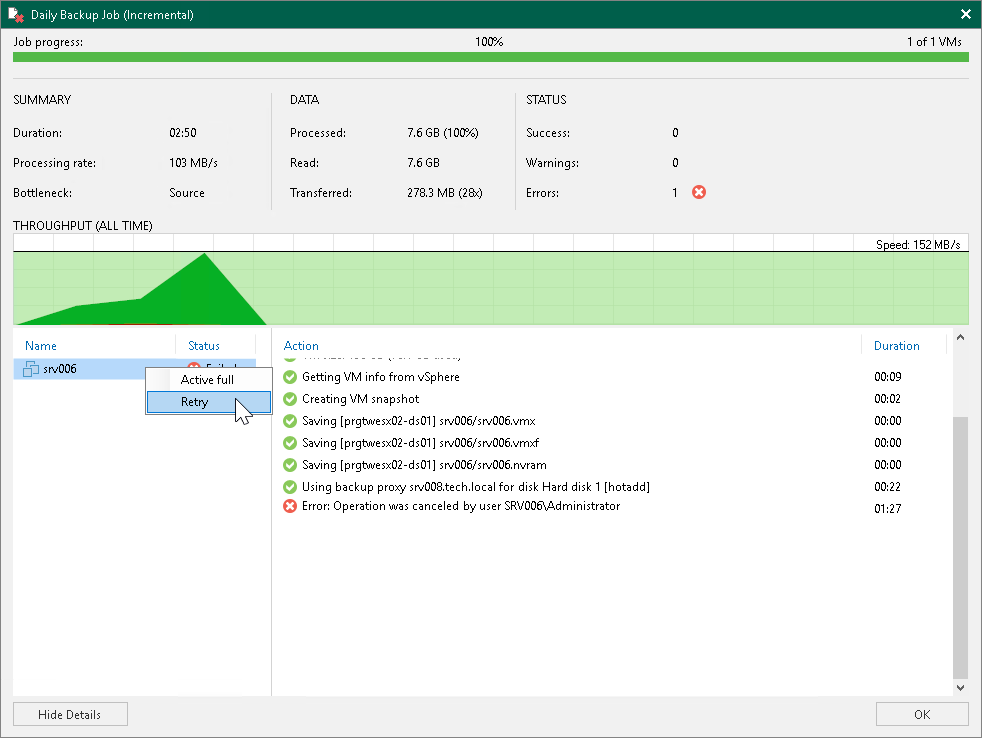 Retrying Job for Individual Workloads