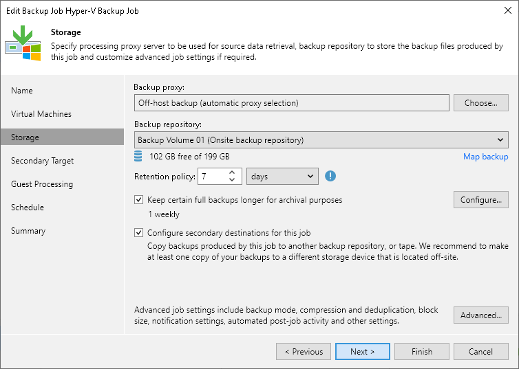 Linking Backup Jobs to Backup to Tape Jobs