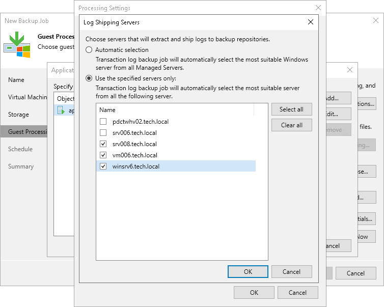 Log Shipping Servers