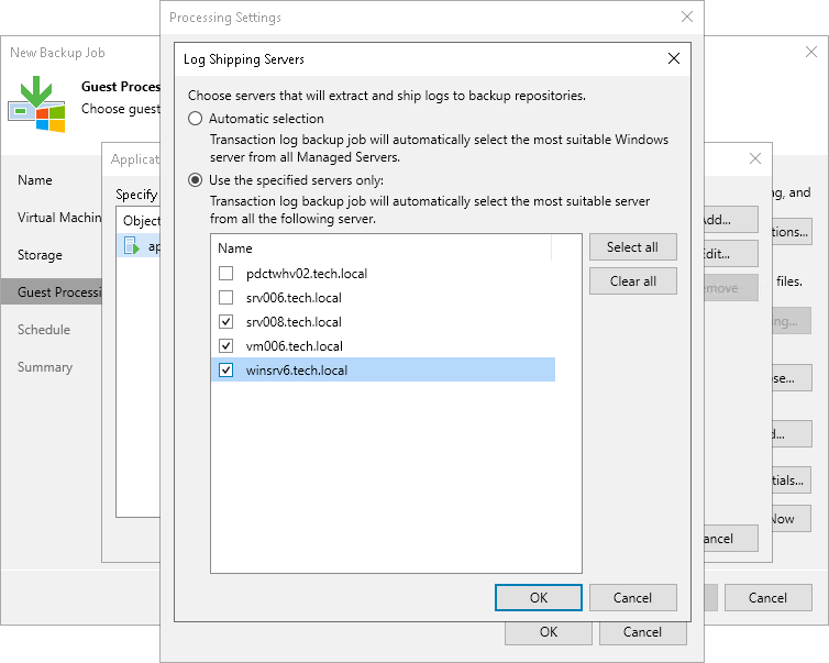 Log Shipping Servers