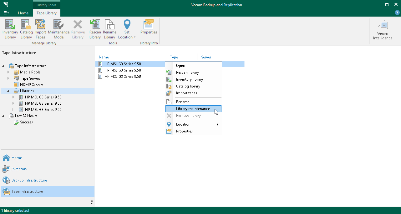 Switching Libraries to Maintenance Mode