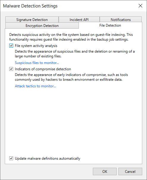 Configuring Guest Indexing Data Scan
