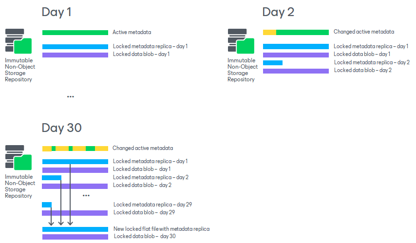 Unstructured Data Backups in Immutable Repositories
