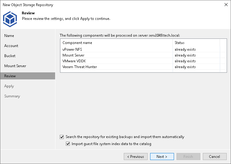 Step 6. Review Components