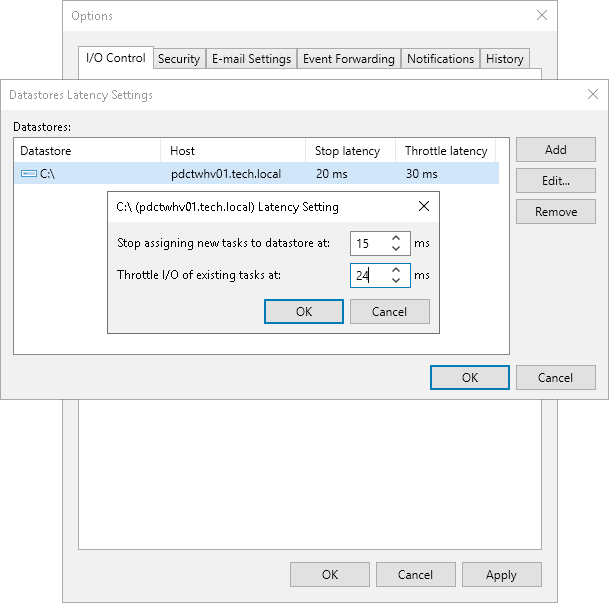 Specifying I/O Settings