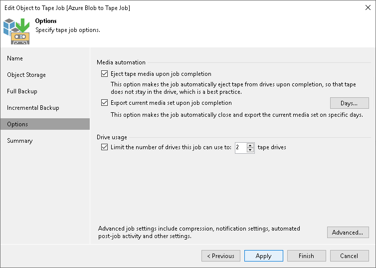 Step 6. Specify Archiving Options