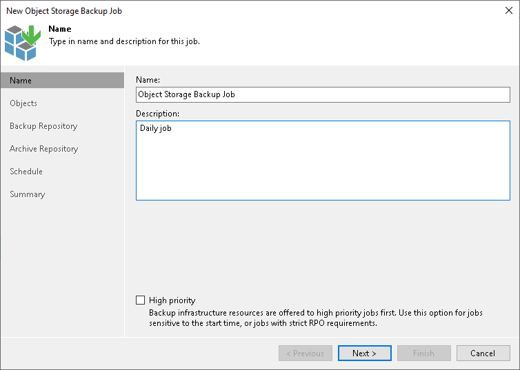 Step 2. Specify Job Name and Description