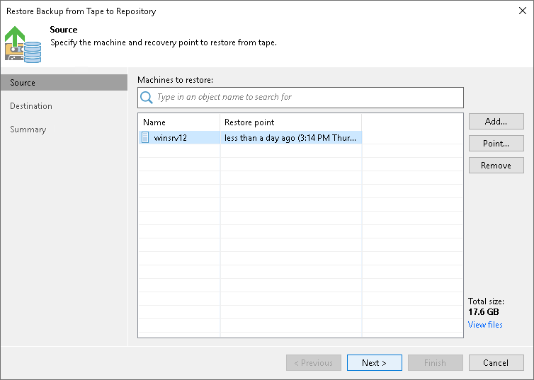 Step 2. Choose Machines to Restore