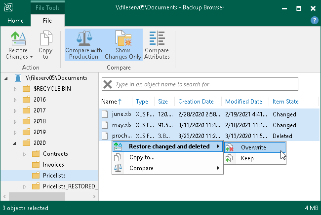 Step 4. Select Files and Folders to Restore