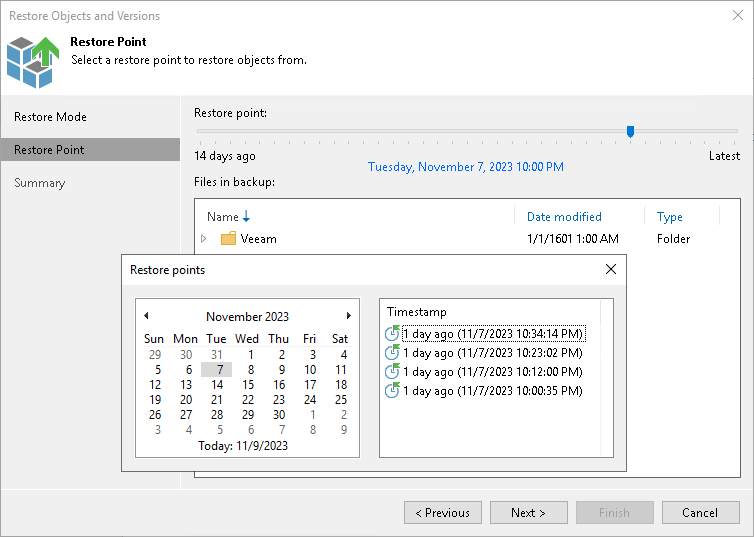 Step 6. Select Restore Point