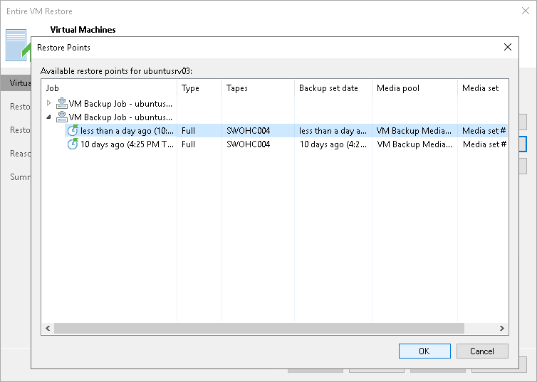 Step 3. Select Restore Point