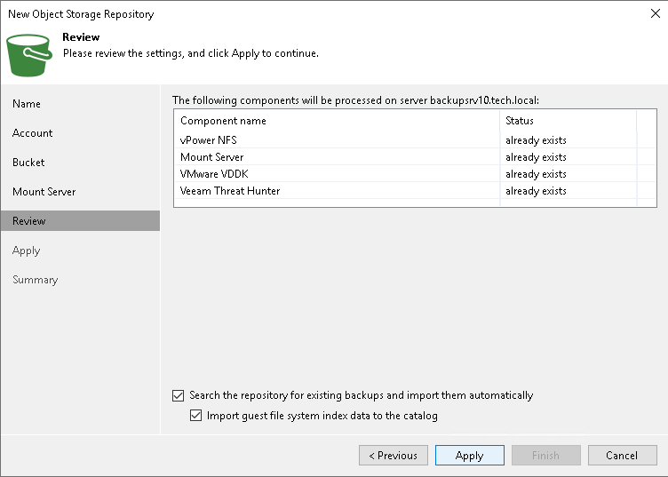 Step 6. Review Components