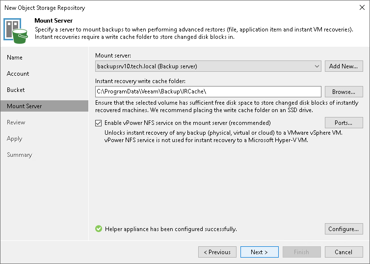 Step 5. Specify Mount Server Settings