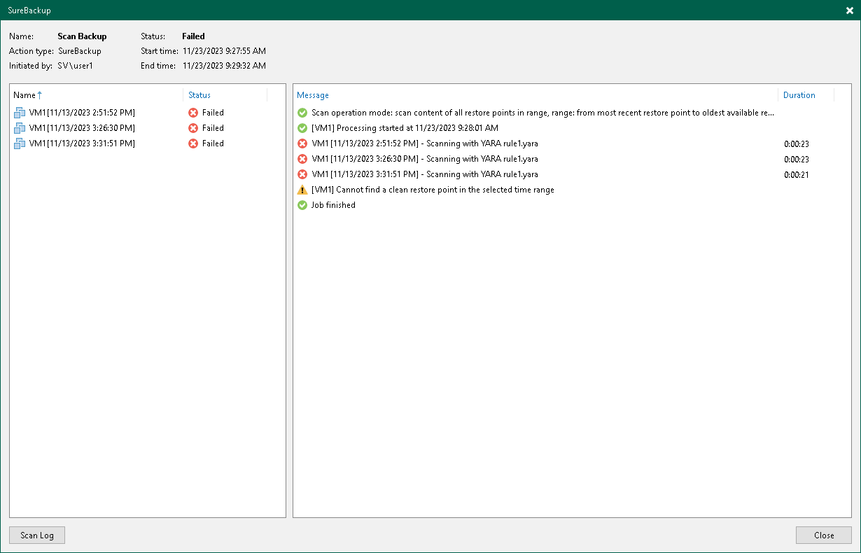 Viewing YARA Scan Results