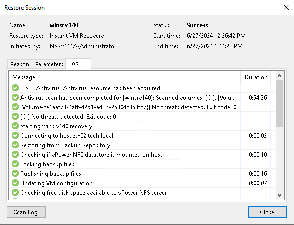 Viewing Antivirus Scan Results