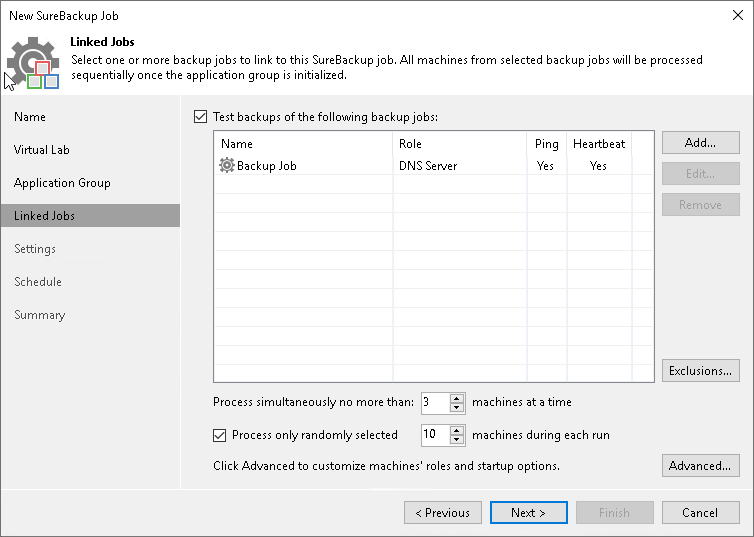 Step 5. Link Backup Job