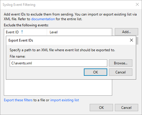Filtering Events