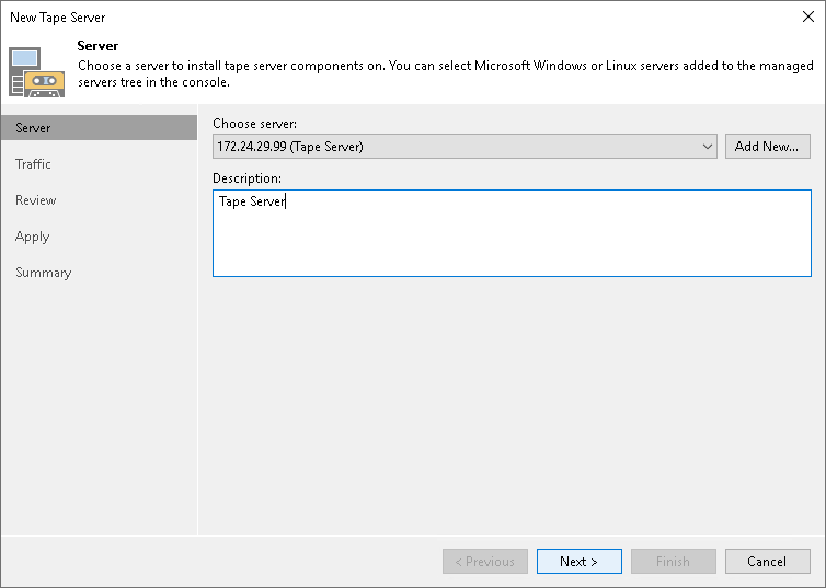 Step 2. Choose Server
