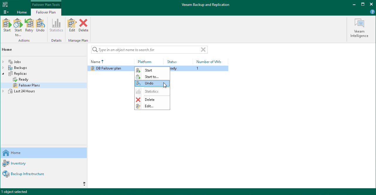 Undoing Failover by Failover Plans