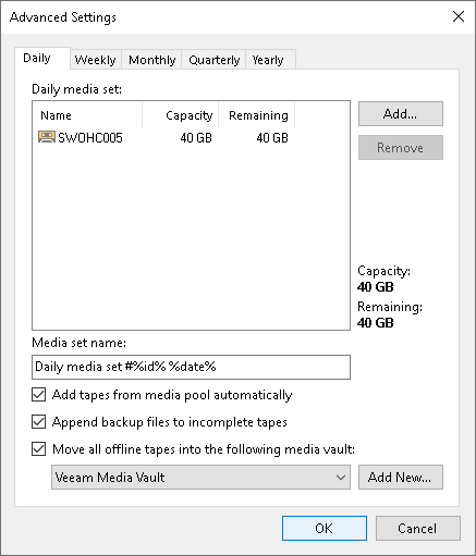 Moving Tapes to Vault