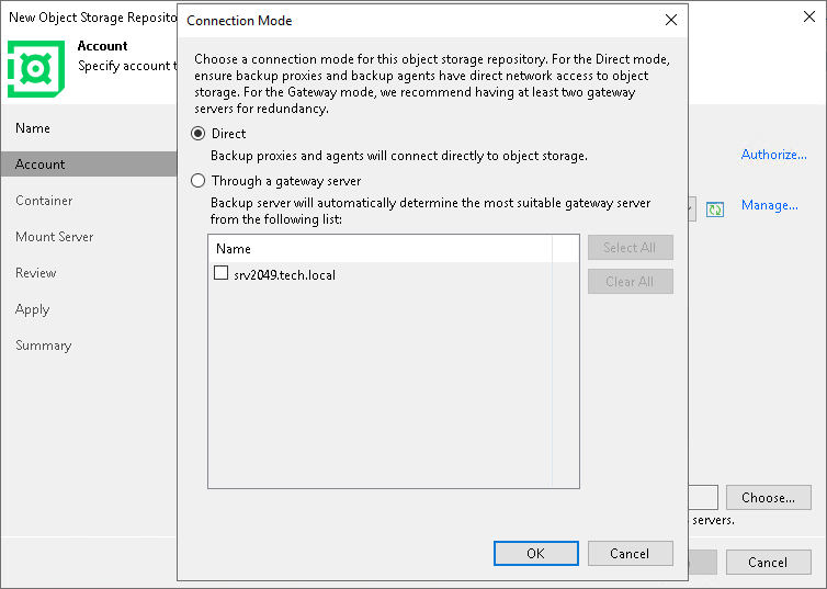 Step 3. Specify Veeam Account