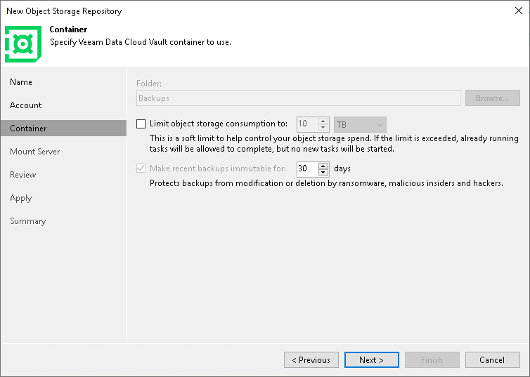 Step 4. Specify Object Storage Settings