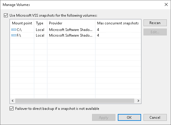 Step 7. Specify Settings for Connected Volumes