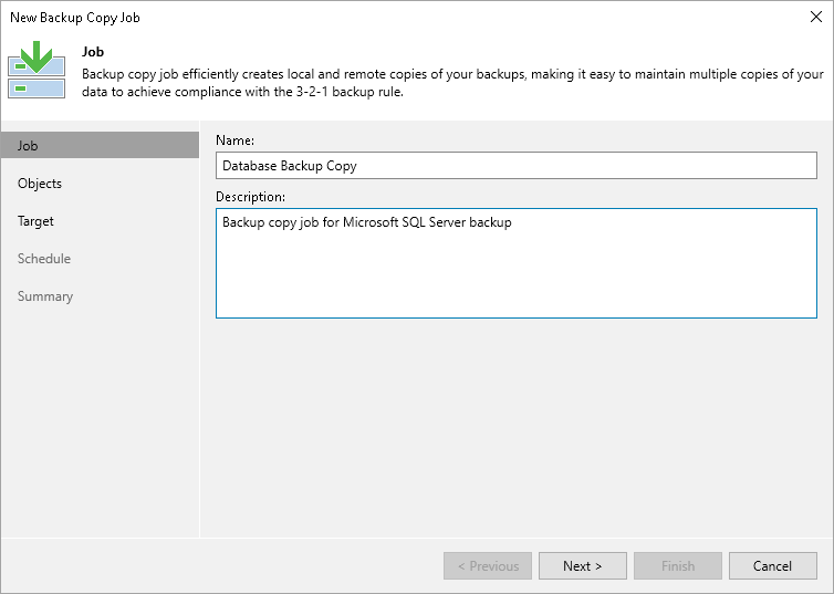 Step 2. Specify Job Name and Description
