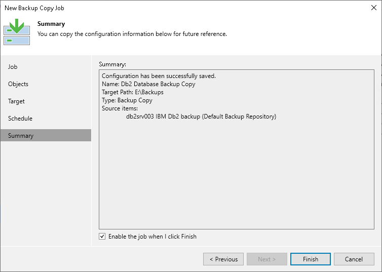 Step 7. Review Backup Copy Job Settings