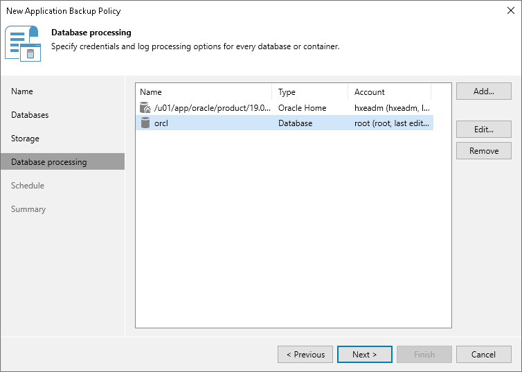 Step 6. Specify Database Processing Settings